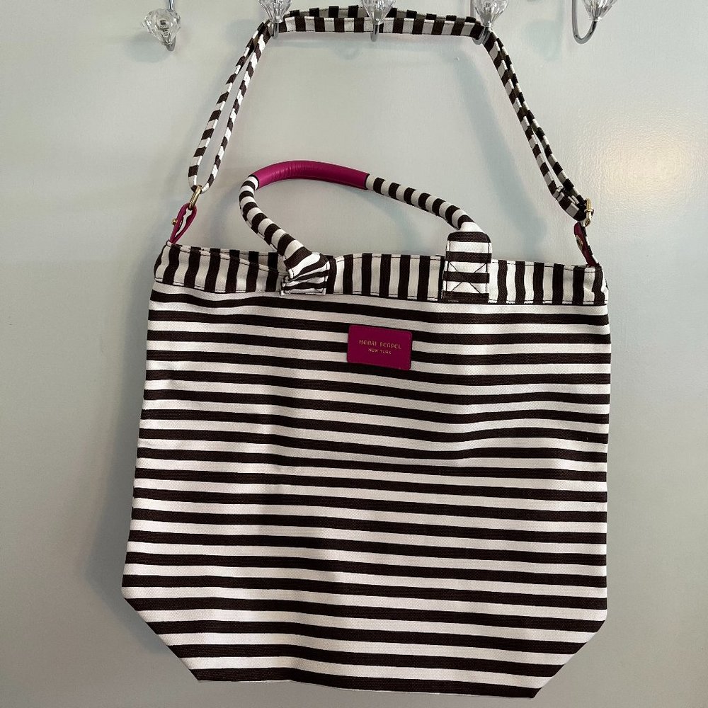 Henri Bendel Signature Brown Stripe Tote
